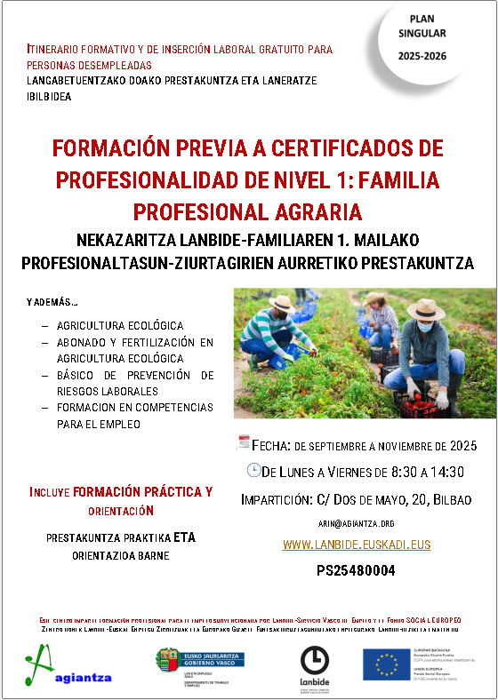 Formación Agricultura Ecológica PS25480004